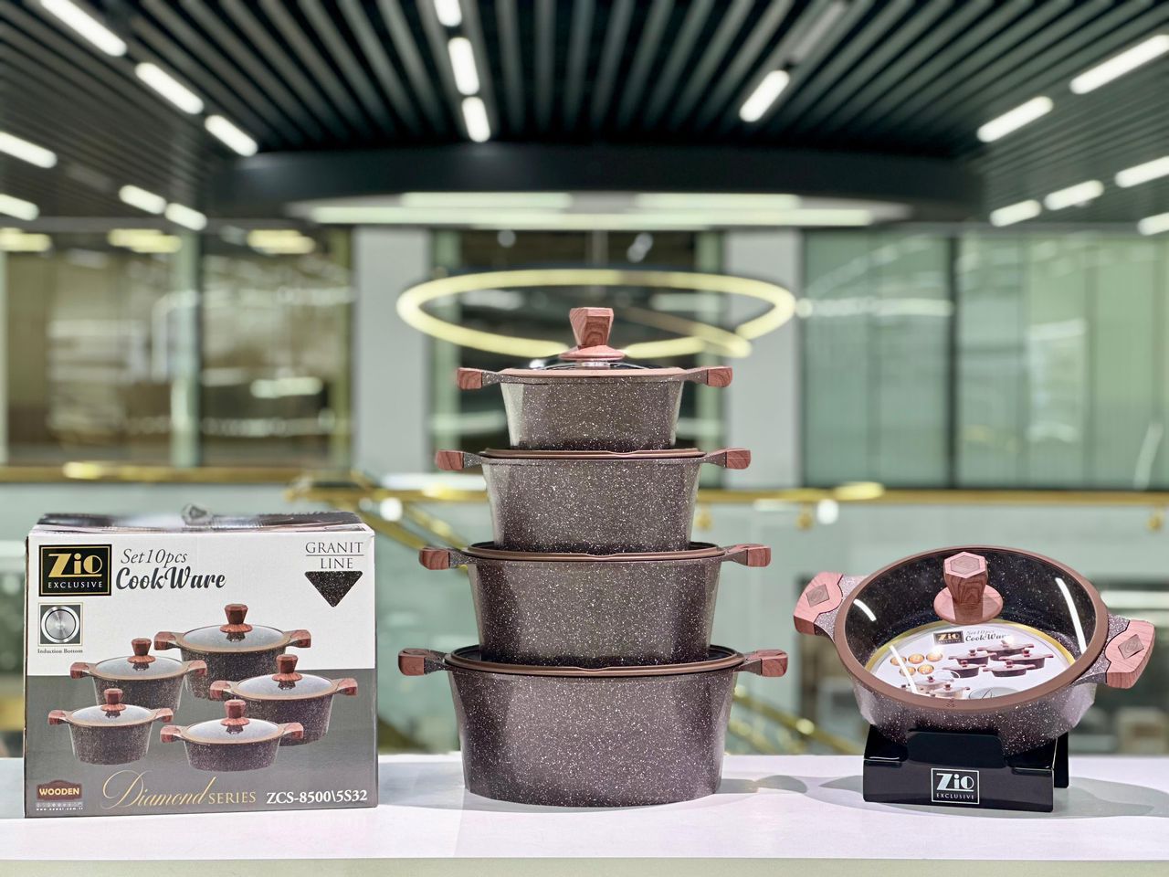 سرویس قابلمه ده پارچه برند زیو ترکیه مدل 7110 ( آبگریز )