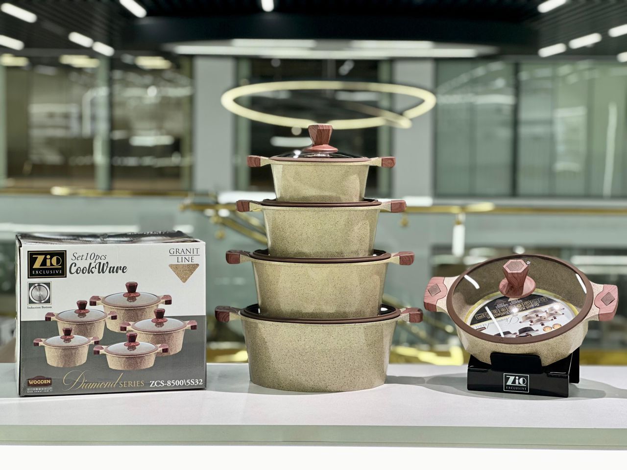 سرویس قابلمه ده پارچه برند زیو ترکیه مدل 7110 ( آبگریز )