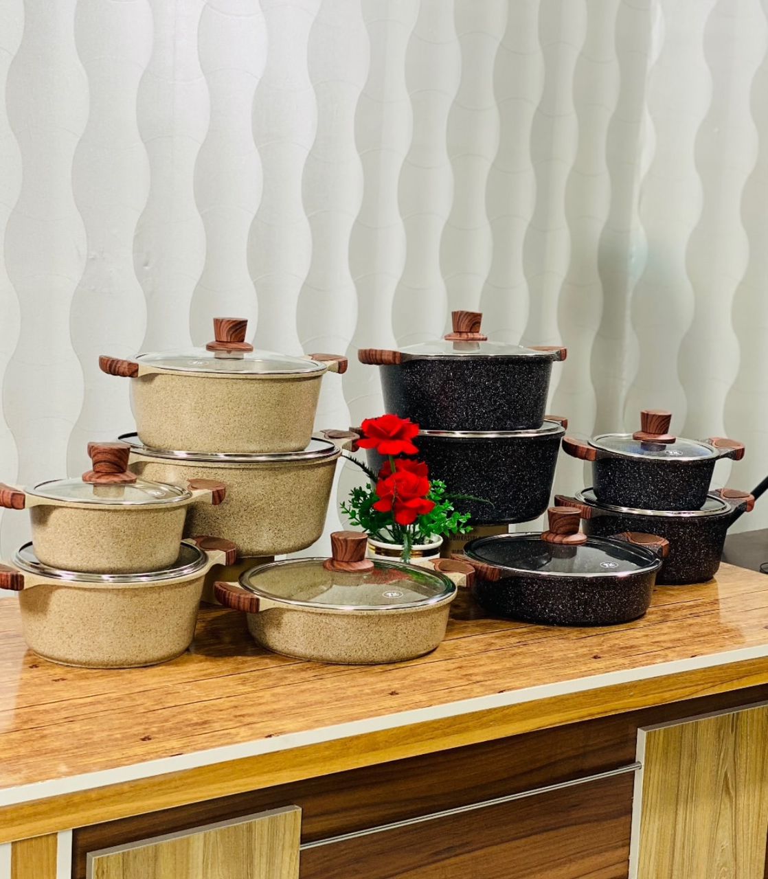 سرویس قابلمه ده پارچه برند زیو ترکیه مدل 7130 ( آبگریز )