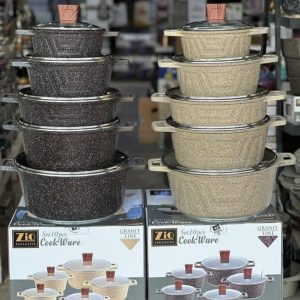 سرویس قابلمه ده پارچه برند زیو ترکیه مدل 7135 ( آبگریز )