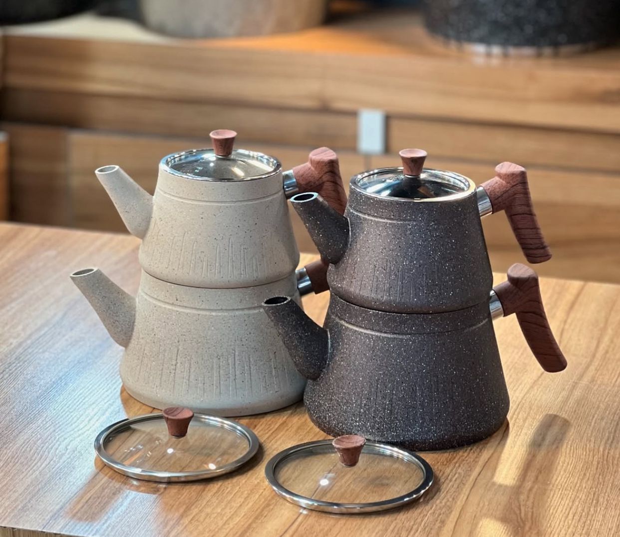 کتری و قوری گرانیتی زیو مدل ZTS-3722: انتخابی لوکس و کاربردی برای آشپزخانه شما