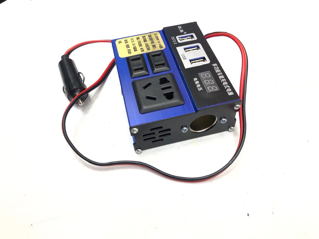 مبدل برق 1200 وات با توان واقعی 200 وات ( اتصال به جا فندکی )