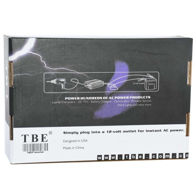 اینورتر (مبدل برق) خودرو ۱۲۰۰ وات (توان واقعی 600 وات ) مدل TBE: قدرت ۲۲۰ ولت <br> مشاوره خرید : 09184644970