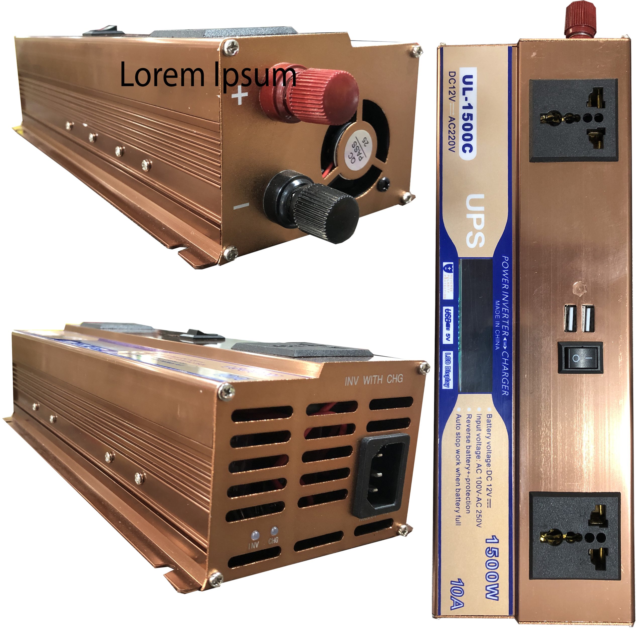 خرید مبدل برق 1500W/700W هیبریدی (UPS): شارژر باتری هوشمند و اینورتر 12V به 220V با کارایی دوگانه<br> مشاوره و خرید: 09184644970