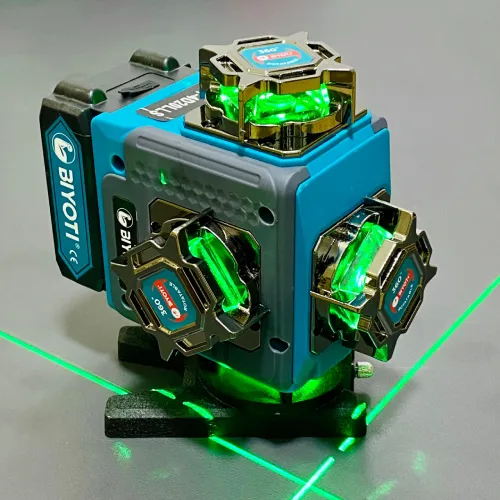 📐 تراز لیزری 4 بعدی بیوتی (Beauty) مدل BYT_4D20LLS با پایه تلسکوپی و نور سبز