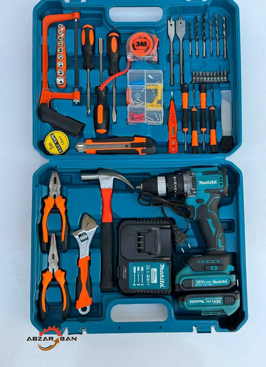 پک کامل طرح ماکیتا 36 ولت مدل36v2.0ah makita کد 1758808
